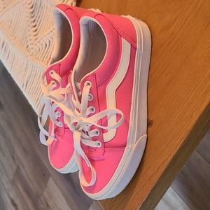 Women's Hot Pink Vans Sneakers 6.5 Worn Twice!